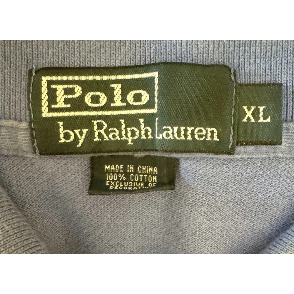 Polo Ralph Lauren Polo Shirt Men XL Blue Short Sleeve Pony Preppy - Picture 6 of 6